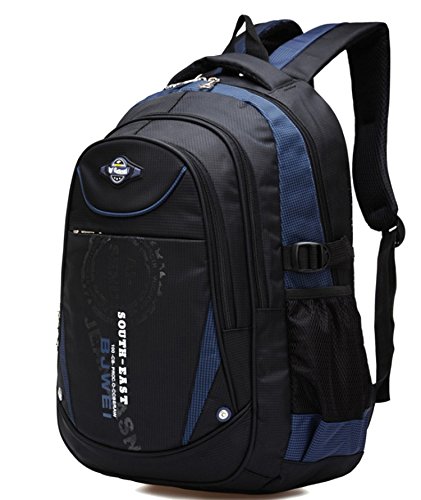 Geek-M Schulrucksack Jungen Mädchen Jugendliche Schulranzen Sportrucksack Schule Rucksack (Schwarz)