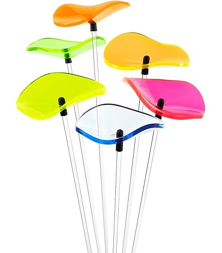 Cazador-del-sol ® - het origineel | Lotta – Medio - Wavy | 3 stuks | gebogen zonnevanger geel | diameter 15 cm | hoogte 120 cm