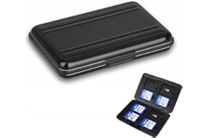 ZKSXOA Speicherkarten Tasche Wasserdicht Schutzhülle für 8 SD und 8 TF Karten, Tragetasche SD Karten Case Box für Micro SD SDXC SDHC (Schwarz)