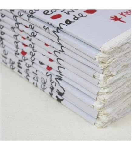 Papier Blanc Recyclé Fait Main Khadi - 20 Feuilles A4 150g/m² - Qualité Artistique