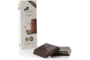 GENERICO Ciokarrua | Cioccolato di Modica IGP Aroma Rum Senza Glutine | Cioccolato Grezzo Lavorato Modica | Tavoletta Cioccolato Senza Lattosio | Cioccolata 1 Tavoletta - 100 Gr