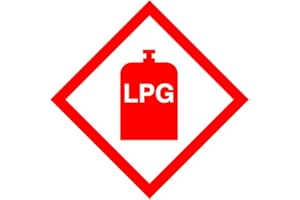 BLOSSOM PRINT LPG sticker - for caravans, campers, motorhomes etc - self adhesive vinyl sign - Size 100mm x 100mm (1)