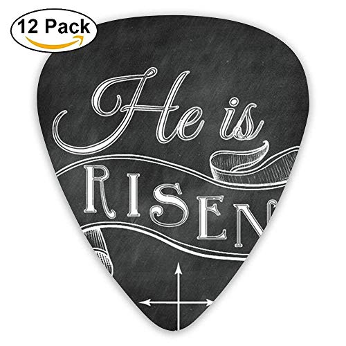 Black Pink He Is Resen Jazz Acoustic Guitar Picks 12 Packs