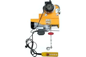 Dragon Winch Polipasto eléctrico 400/800 kg + Carretilla Eléctrica | con altura de elevación 12m/6m con cuerda de acero, freno automático y control remoto para uso en taller, almacén, obra y garaje