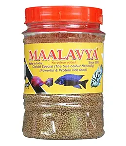 Maalavya Cichild Special Fish Food 200 Grams (Hi Quality) (Make in India) (No Colors Added)