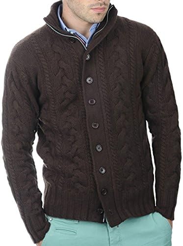 Balldiri 100% Cashmere Kaschmir Herren Bademantel 4-fädig dunkelbraun XL