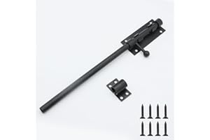 Lxoraziy 295mm/12in Serratura di Sicurezza per Cancello Scorrevole Resistente, Serratura di Porta con Foro per Lucchetto, Bullone in Acciaio Inossidabile, per Cancello da Giardino, Tettoia