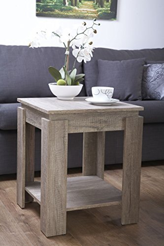 Canyon OakWooden Lamp End Table Living Room Furniture