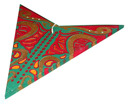 Weihnachtsstern / Papierstern Lampenschirme mit funkelnden dekorativen Designs in Handarbeit ANTARES – Rot - 4