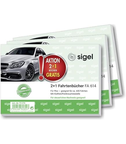 4x Herlitz 602 Fahrtenbuch A5, 32 Blatt, mit Abrechnungstabelle für st 4x Herlitz 602 Fahrtenbuch A5, 32 Blatt, mit Abrechnungstabelle für st