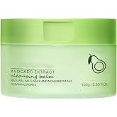 Green Avocado Cleansing Balm, Portable Refreshing and Clean Makeup Remover Cream, Cleansing Balm for the Face, Dissolves Make