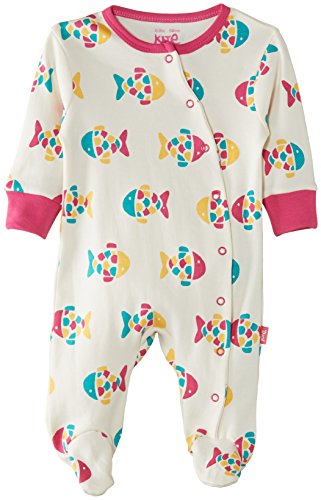 Kite Baby-Girls Fishy Animal Print Round Collar Sleepsuit, Pink, 6-9 Months (Manufacturer Size:6-12 Months)