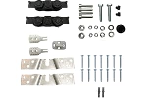 AERREGI KIT PER BINARI SCORREVOLI | SISTEMI SCORREVOLI PER PORTE | SET CARRELLI SCORREVOLI PER PORTE CON PORTATA 80 Kg (SET UNIVERSAL)