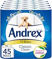 Andrex Classic Clean Toilet Tissue, 45 Toilet Rolls