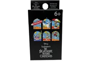 Loungefly Walt Disney: the Nightmare Before Christmas Enamel Pin Set - Jack Skellington - Disney: the Nightmare Before Christmas - Blind Box Enamel Pins - Cute Collectable Novelty Brooch & Bags