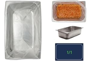 DELISUPPLIES Deli Supplies 100 x 1/1 Gastronorm Bain Marie Pot Liners Easyliners Disposable Food Safe Polythene Heat Resistant 30 Micron Tray Liners | Catering Kitchen Equipment for Hot Food (530 x 325mm)