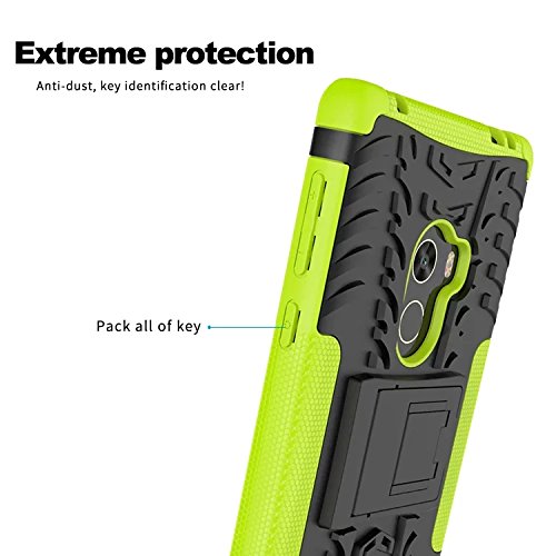 SMTR Xiaomi Mi Mix  6 4   Funda   Heavy Duty  H  brida Rugged Armor Case Choque Absorci  n Protecci  n Dual Layer Bumper Carcasa con pata de Cabra para Xiaomi Mi Mix Negro