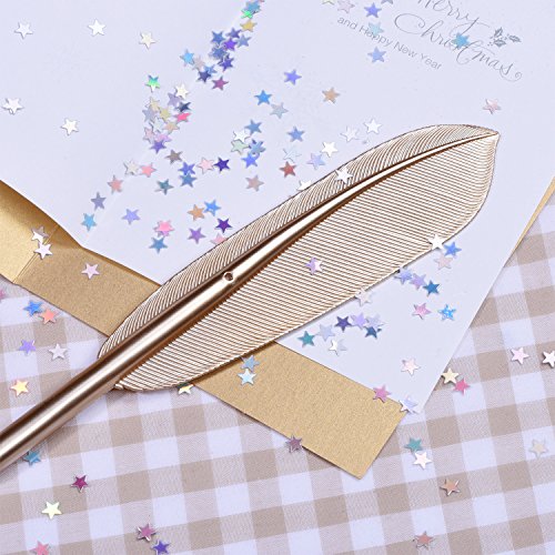 eBoot Stern Konfetti Holografische Sterne Glitter Konfetti für Weihnachtsdekoration, Hochzeitsfeier und Nagel Kunst, Mehrfarbig, 1/ 4 Zoll - 5