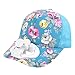 Produktbild bloatboy Blume Drucken Baseball Cap Mit USB Ventilator, Sommer Fan Kühlung Atmungsaktiv Schatten Sonnencreme Hut - Outdoor Camping Creative Baseball Hut (Blau)