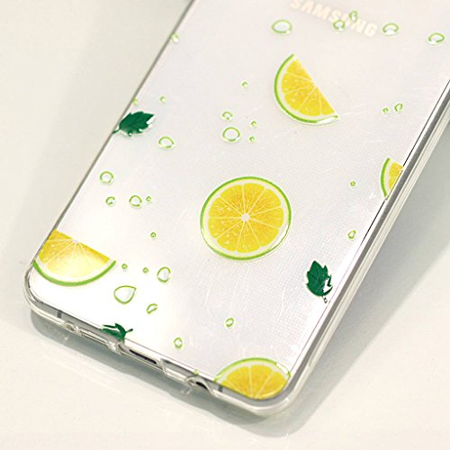 Funda Samsung Galaxy A5 2016 SM-A510F Suming C  scara Clara Transparente Funda de Silicona TPU Funda Ligera Delgada C  scara Anti choque Anti-rasgu  o C  scara Flexible funda protectora con Patr  n   nico-Fruta de Lim  n