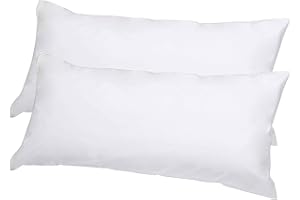 RICHAIR – Kissenschutz 40 x 80 cm, 2er-Set, wasserdicht – Reißverschluss – atmungsaktiv und gegen Bettwanzen und Hausstaubmilben – weißer Polyester-Kissenschutz