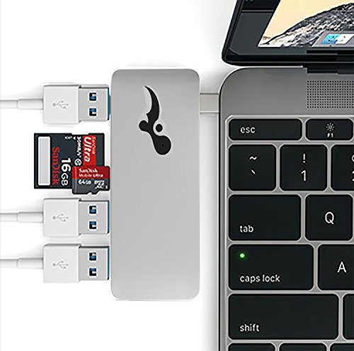 Typ C USB 3.0 High Speed 3 in 1 Combo Hub für Macbook USB C Hub mit 3 USB 3.0 1 SD Port und 1 USB C Port Ultra Leicht Mobil für Type C Computer und Tablets Wie MacBook Pro 2016 MacBook 2015 2016 Google Chromebook 2016 - 3