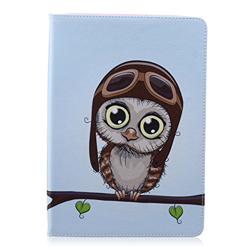 iPad Air Hülle, Deenor Bunt Painting und Stilvoll Brieftasche Tasche PU Leder Flip Protective Stand Tasche Schutzhülle Hülle für Apple iPad Air (2013 Version).[Traveller Bird] - 2
