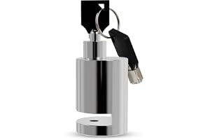 AUTOGUYS Anti Theft Heavy Duty Stainless Steel Wheel Disc Brake Lock for Bike/Motorcycle Security (Chrome Finish)