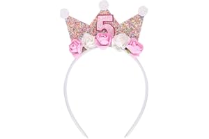 Capaneus 5 Jahre Partyspielzeug, Krone, Geburtstag, Mädchen, Geburtstagsdekoration, Prinzessin