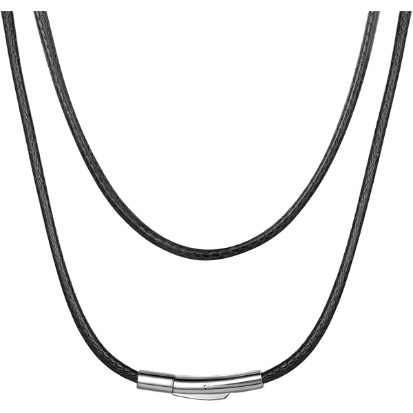JZK 50 Pezzi 2mm cordoncino colorato per collane con chiusura gancio e
