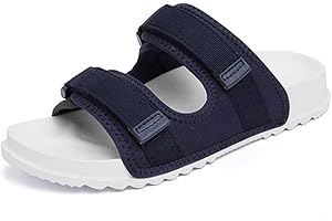 SHOESHF@ Diabetiker Hausschuhe Männer Weit Fit Memory Foam Diabetic Slippers Arthritis Ödem Schuhe Klettverschluss Geschwollene Füße Schuhe Pantoffeln Ödeme Für Diabetiker-Blue||46 EU