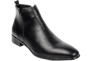 JXpxbao Herrenmode Reißverschluss Chelsea Stiefel Herren-Motorradstiefel Combat Casual Dress Boot Für Männer