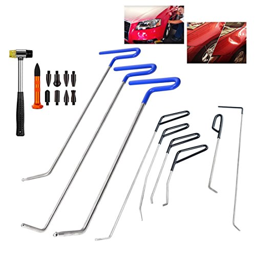 Whdz, kit di riparazione per ammaccature senza vernice, con cursore, martello, sollevatore, ponte, estrattore, LED, condotto, colla, linguette