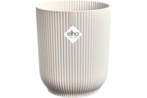 Elho Vibes Fold Orchid High 12,5cm - Orchid Pot Indoor - Pots de Fleurs Intérieur - Plastique 100% recyclé - Blanc/Blanc Lin