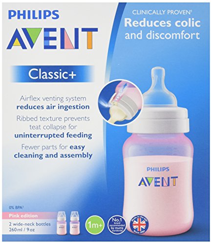 Philips Avent Klassischer+ Saugflasche SCF564/27 (260ml/266,2 ml) – Rosa - 3