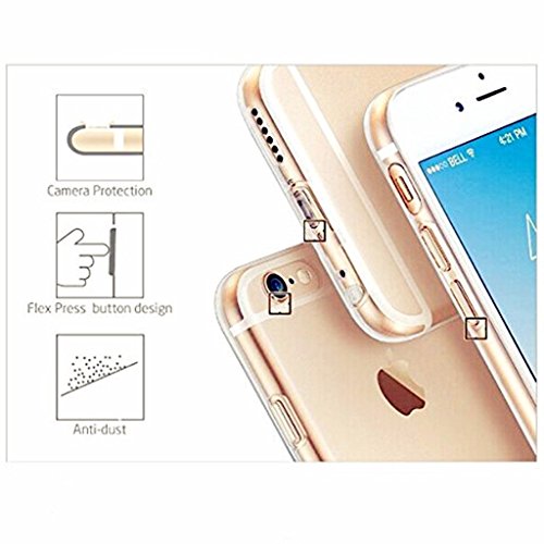 MUTOUREN iPhone 7 Plus (5.5 Zoll) Hülle Schutzhülle Handy TPU Silikon Hülle Ultra dünne Case Cover Durchsichtig Gel Tasche Bumper Schale – Einhorn und Affe – Motif 10 - 2