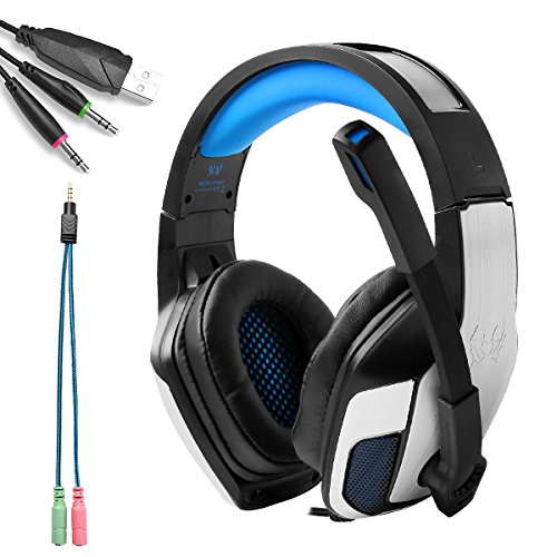 ANRIS KOTION Each G5300 Casque de Jeu Gamer Casque 3.5mm PC Stéréo Jeux Casque avec Microphone LED Lumière pour Ordinateur
