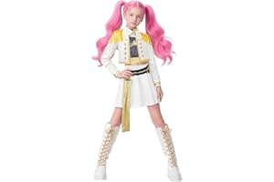 JGJOAIJ Girls Demon Hunter Halloween Costume Cosplay Party Carnival Outfit Rumi Mira Zoey Role Play Uniform Full Set for Kids