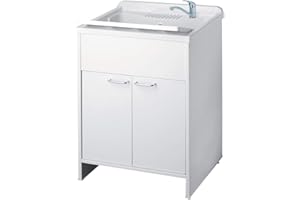 Negrari 9007K Lavatoio Lavapanni in PVC, 60 x 60 x 39 cm, Bianco