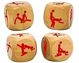 Rude Gifts - Wooden Kamasutra Dice - Perfect Naughty Christmas, Secret, Sexy Santa Gift For Men Man Boyfriend Husband & Women Woman Girlfriend Wife - One Supplied