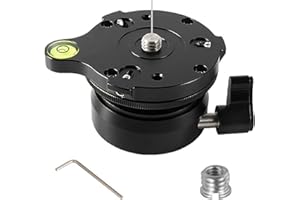 DASNTERED Podstawa poziomująca statywu, płyta regulacyjna ze stopu aluminium, stół DSLR aparat statyw poziomujący podstawa pozioma