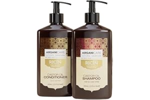 Duo Arganicare (szampon przyspieszający wzrost + szampon rekonstrukcyjny) z organicznym olejem rycynowym 400 ml (zestaw 2 produktów)