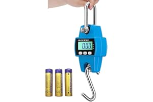 LICHUXIN 300 Kg Portátil Báscula Digital Para Colgar 600 Lb Mini Escala De Grúa Colgante Pantalla LCD Para Granja, Pesca, Mraket Y Fábrica (Color : Blue)