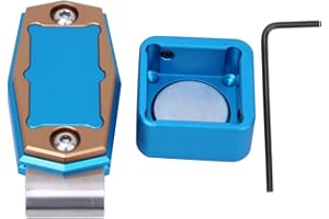 Otufan Étui à Craie De Billard en Aluminium, Craie Magnétique à Quatre Couleurs Mini Craie De Billard Portable avec Clip De Fixation pour Les Amateurs De Billard