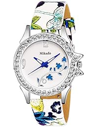 Mikado Itzel Princess Artistic Leaf Design Analogue Multicolour Dial Women and Girls Watch