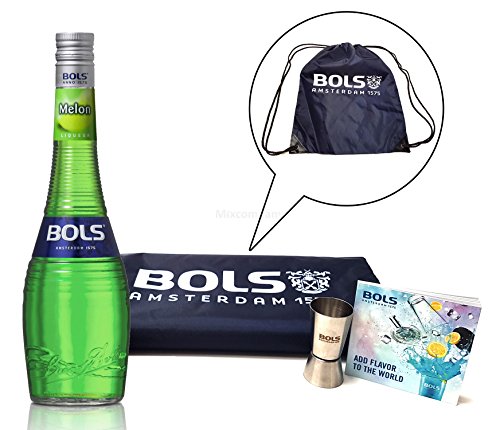 Preisvergleich Produktbild Bols Set - Melone Likör 70cl (17% Vol) + Sporttasche + Jigger + Anleitung