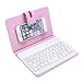 Produktbild OverDose Leder mit abnehmbarem Bluetooth Tastatur Tastaturen für 5-7inch IOS, Android Phone