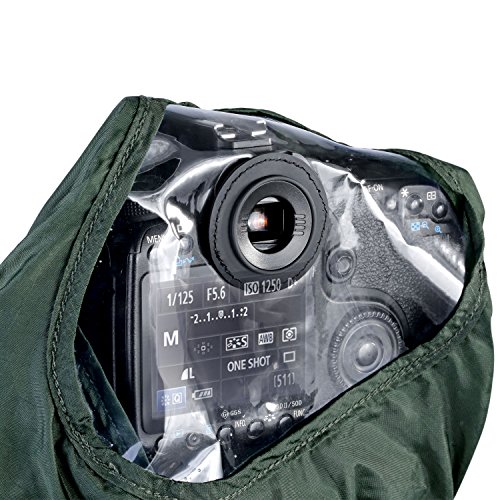 Neewer   Couverture Anti-pluie Imperm  able Protecteur pour Canon Nikon Sony Pentax Olympus Fuji et d Autres Objectifs Jusqu    257 Mm Longueur Et 95mm Diam  tre d Objectif DSLR Appareil Photo  vert 