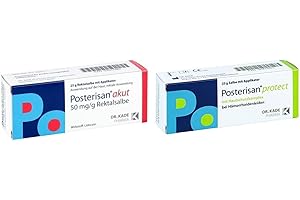 Posterisan akut und Posterisan protect je 25g hilft schnell bei Hämorrhoiden zur Pflege der empfindliche Haut im Analbereich nach einer Hämorrhoidenbehandlung