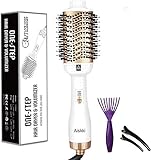 Aiskki Sèche-cheveux,5 en 1 Brosse Soufflante,Multifonctionnelle à Air Chaud Sèche-cheveux Styler et Volumateur Lisseur à Air Chaud Lisseur pour cheveux Blow pour tous les Types de Cheveux